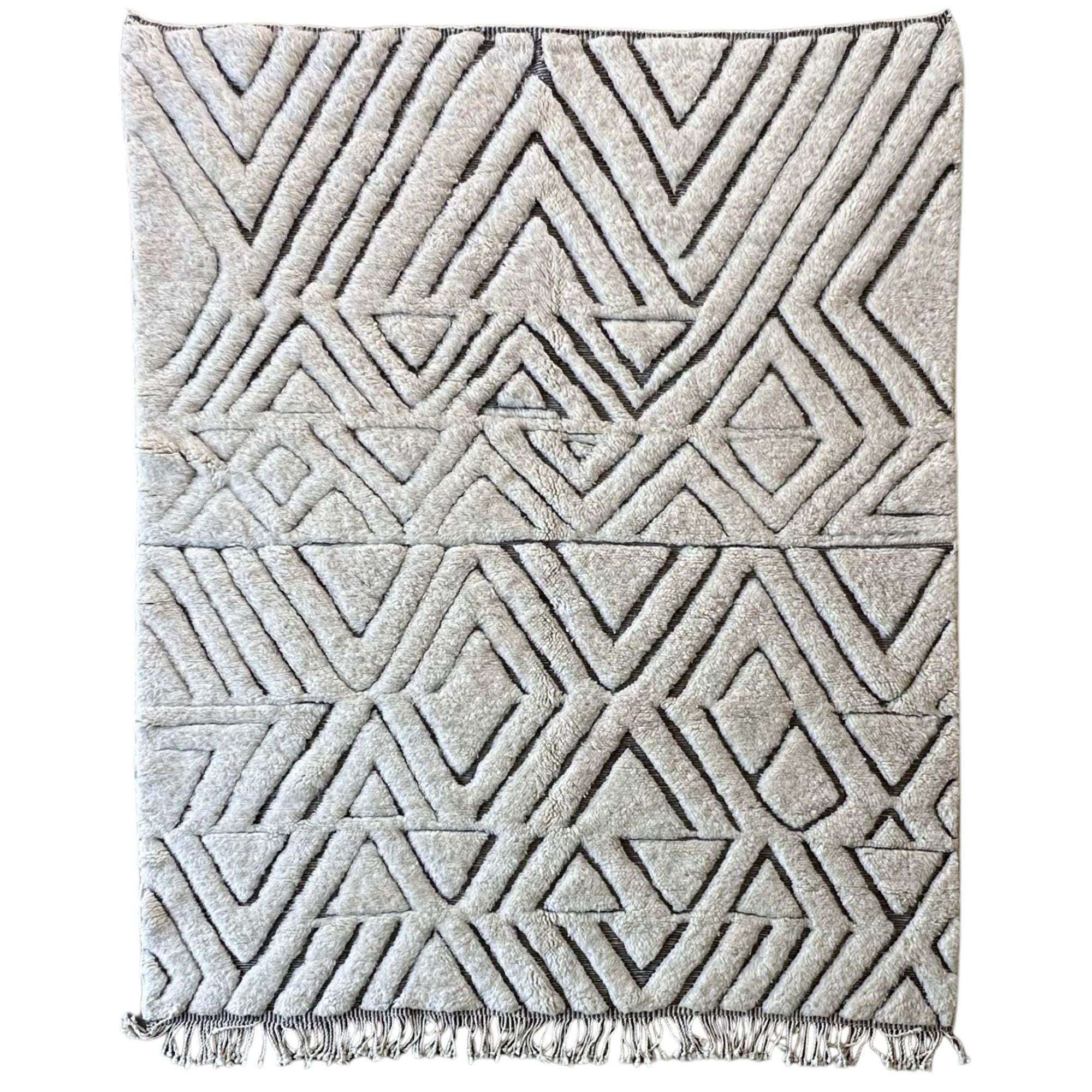 Atlas Allure Black and White Moroccan Rug