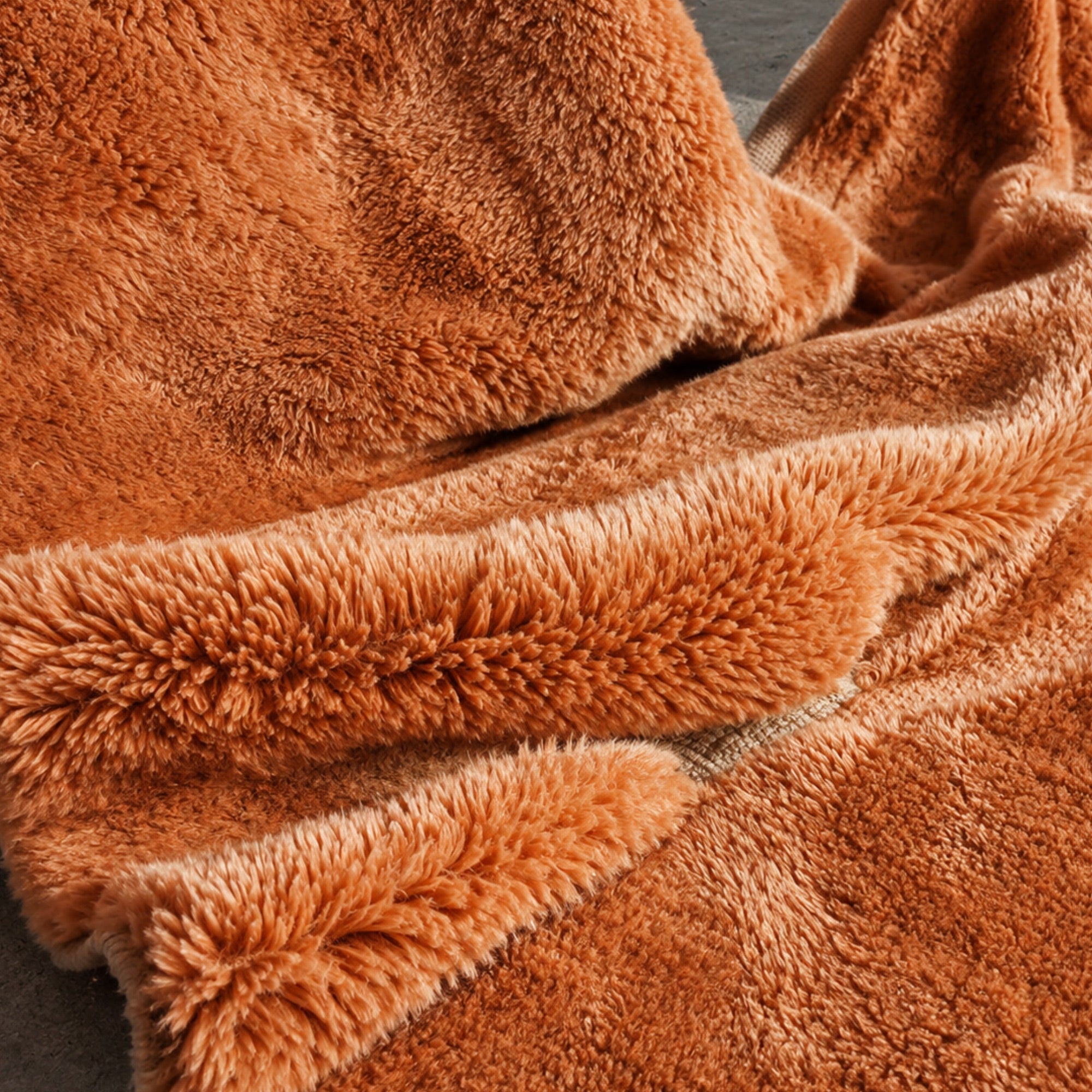 Handwoven Moroccan wool rug, Contour No. 02 design, close-up of tone-on-tone carved pile detail.
