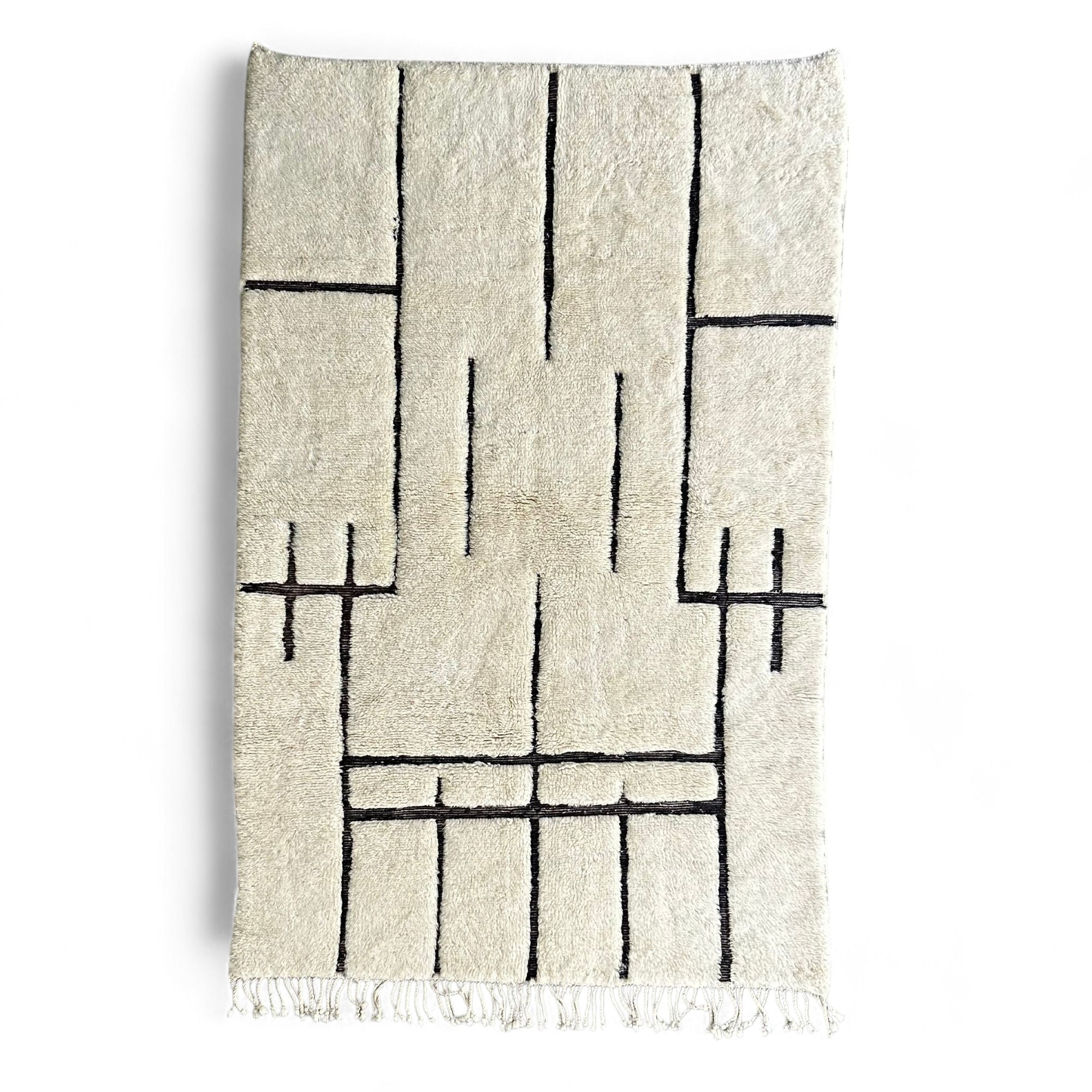 Mystic Muse Moroccan Shag Rug - Handwoven Geometric Design