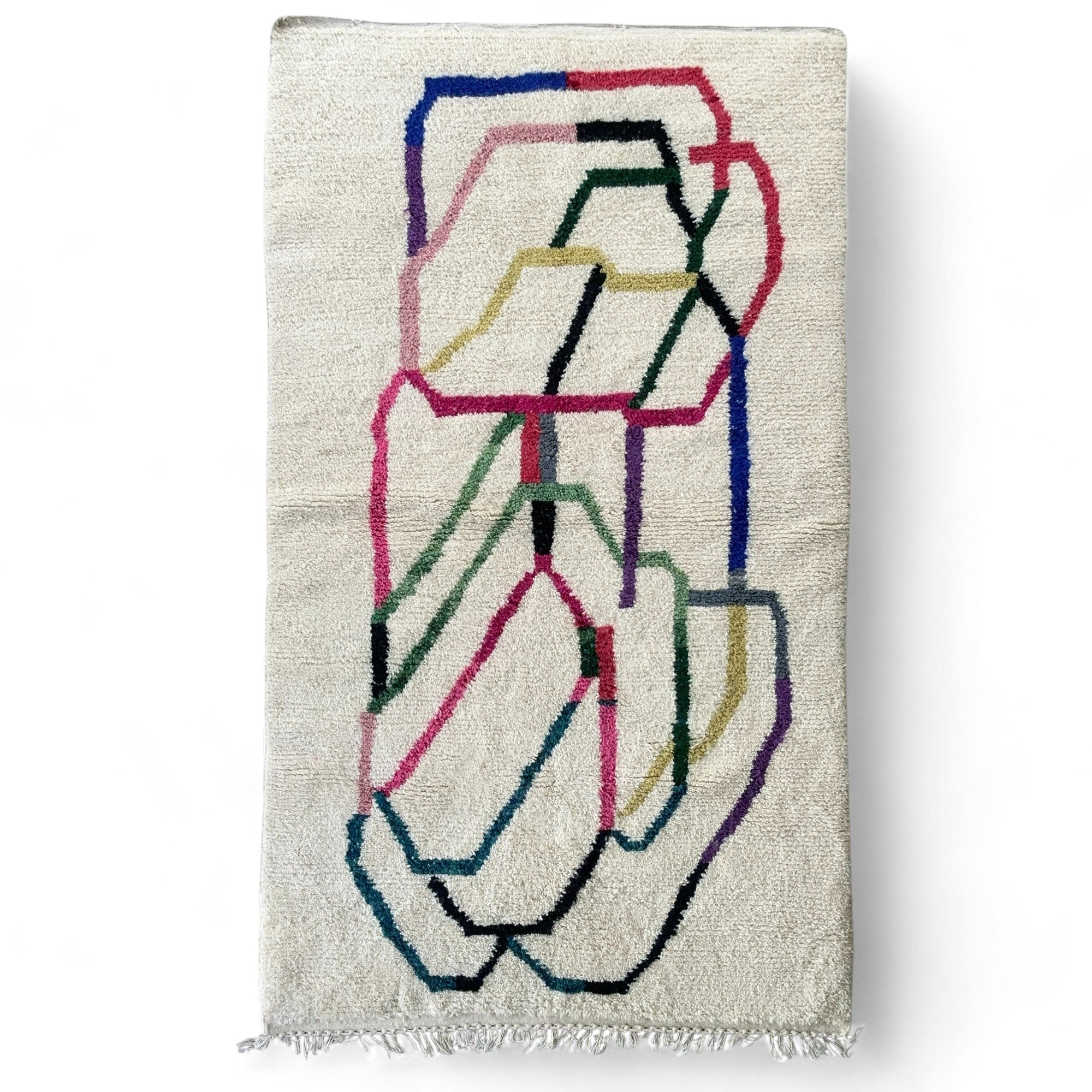 Tranquil Trails White Moroccan Rug